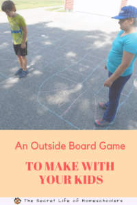 Outside board game to build with your kids