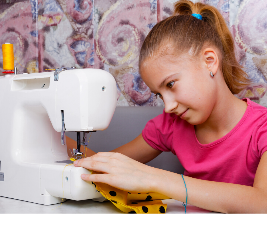 sewing, outdoor skills, knitting, cooking, tween books