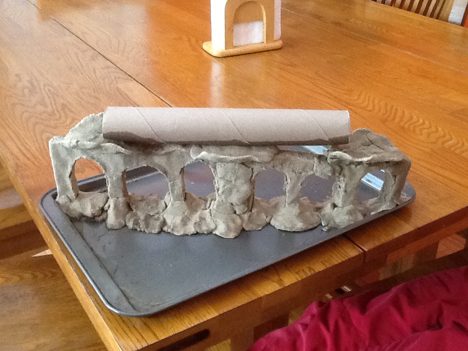 Picture of Roman aqueduct made by kids
