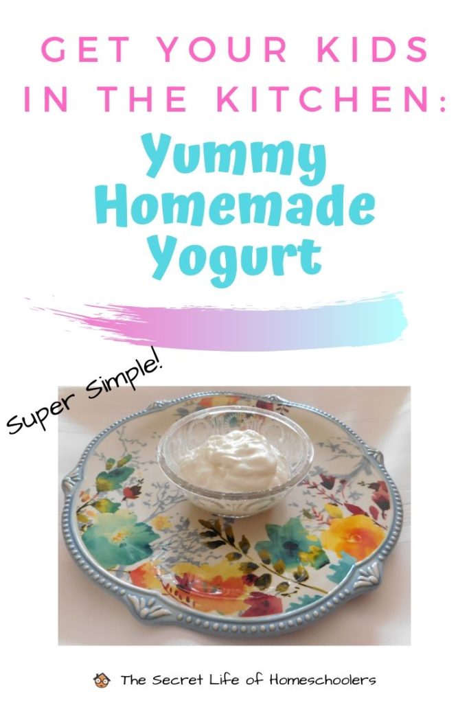 making homemade yogurt with kids