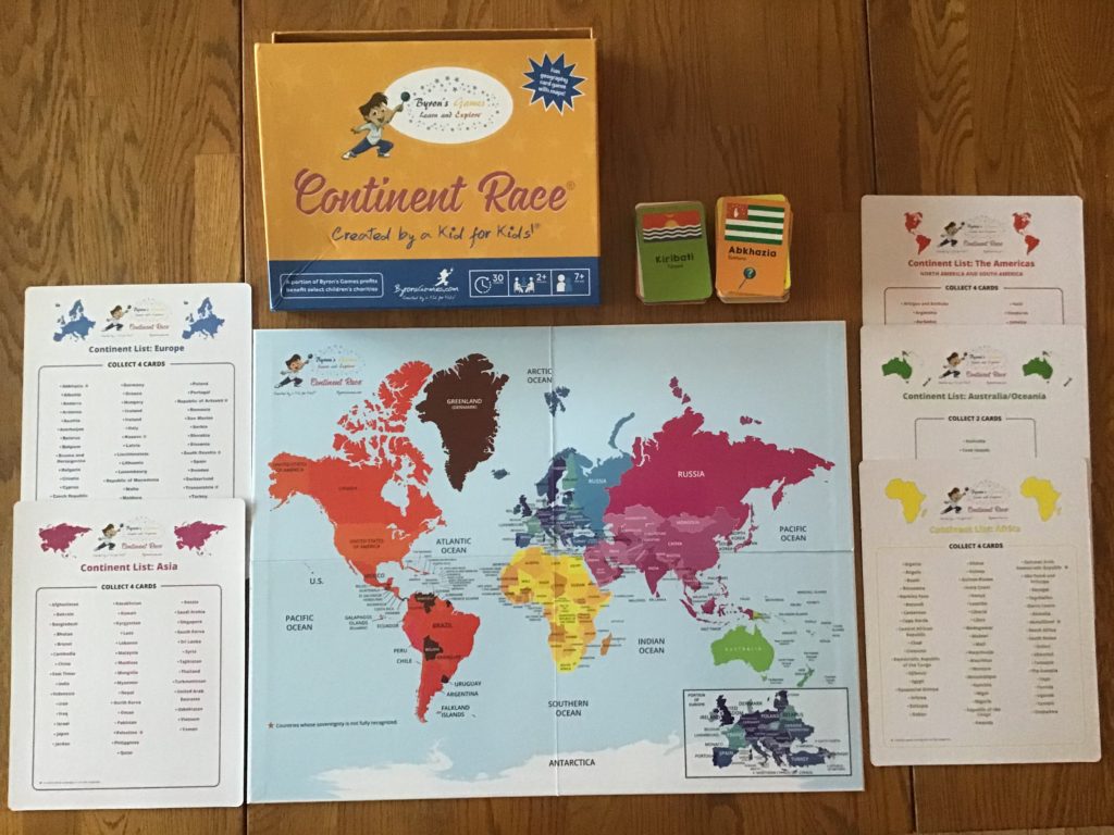 Continent Race - Geography Learning Educational Game for Kids 7 Years and  Up Trivia Card Board Game for Family Activities, Game Night by Byron's  Games