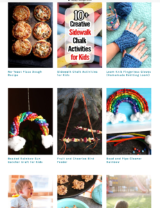 Arts and crafts homeschool site