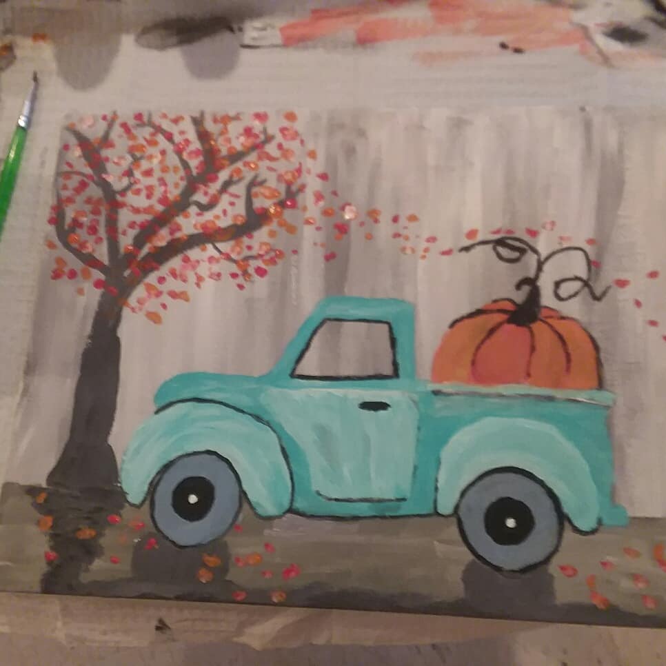 Halloween painting activity for teens