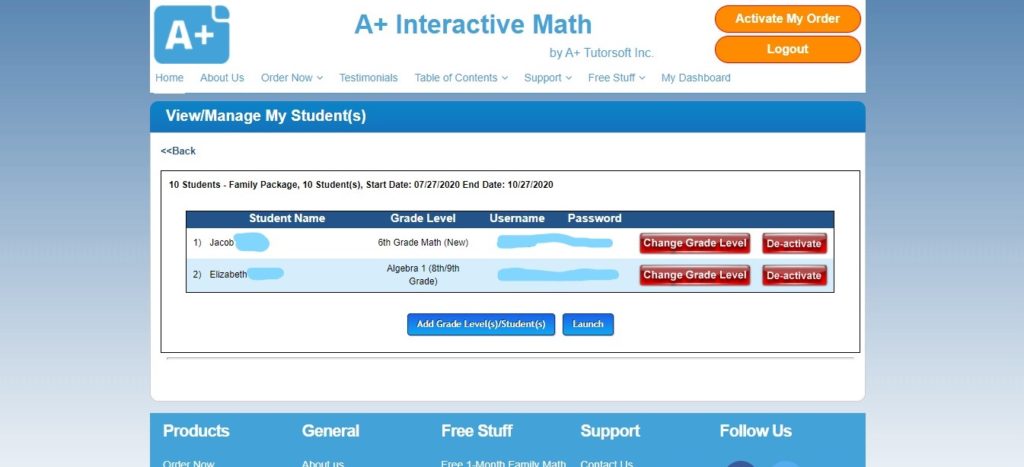online math program, math curriculum