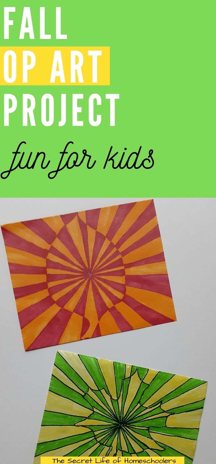 Fall Op Art Project Kids will Love - The Secret Life of Homeschoolers