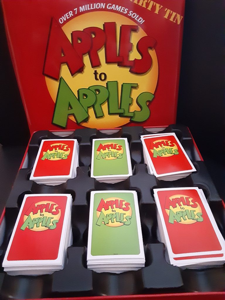 Apple to Apples card games for family time