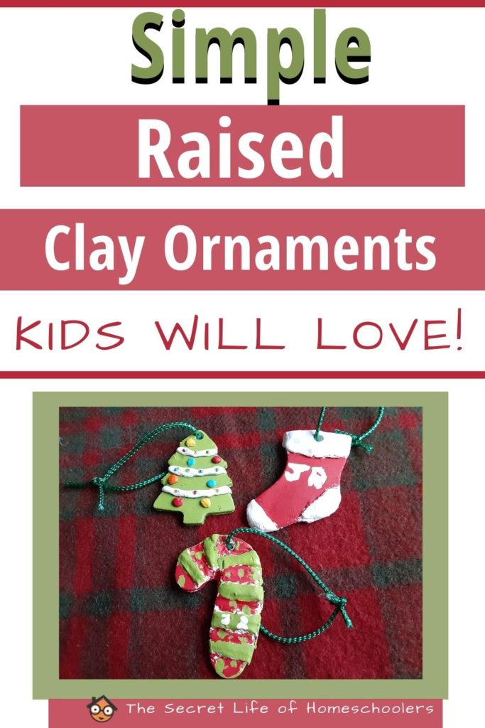 clay ornaments for kids. Christmas project
