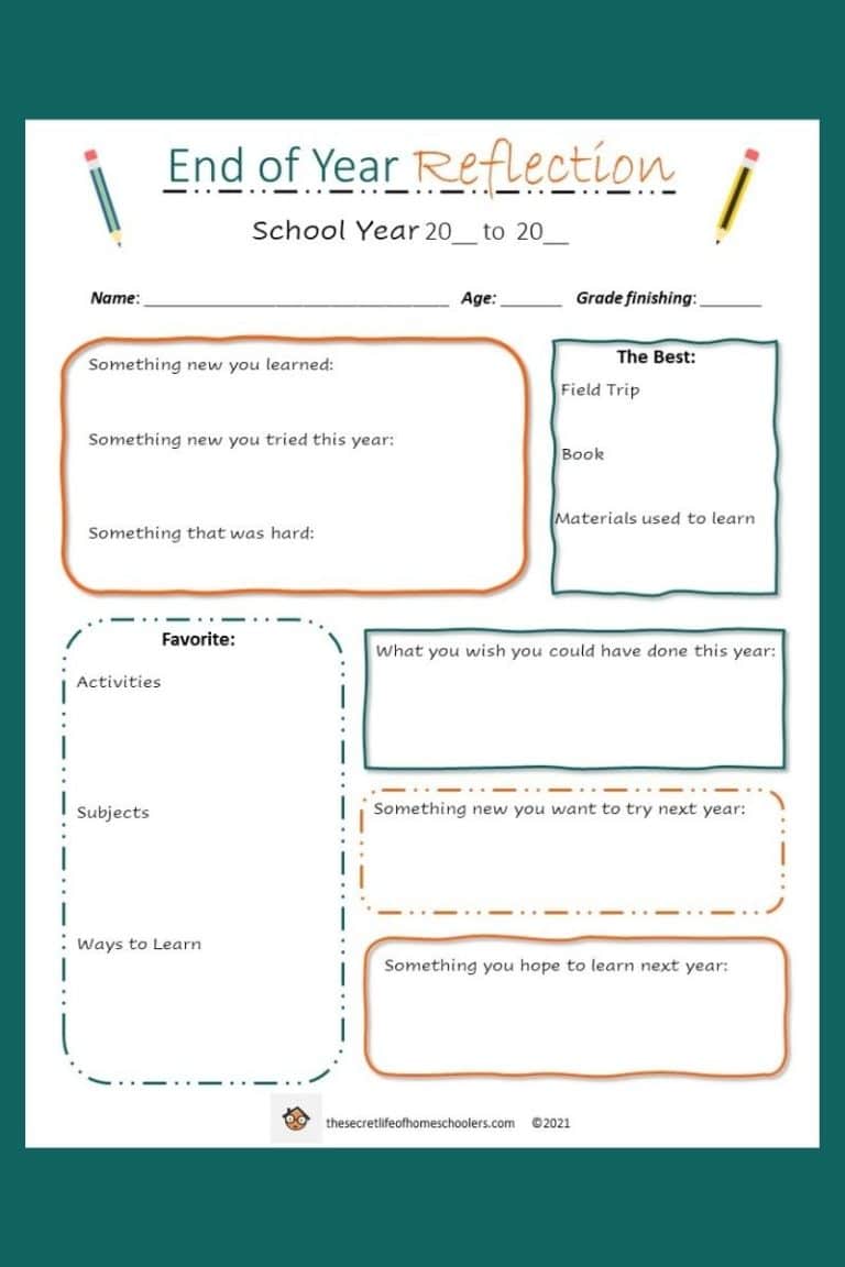 End-of-Year Activity for Kids {FREE Homeschool Year Survey} - The ...
