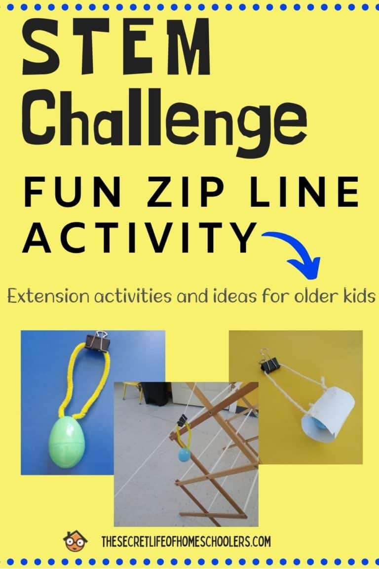 STEM Zip Line Challenge - The Secret Life of Homeschoolers