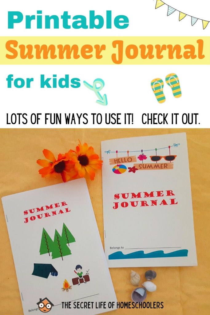summertime journal for kids to use