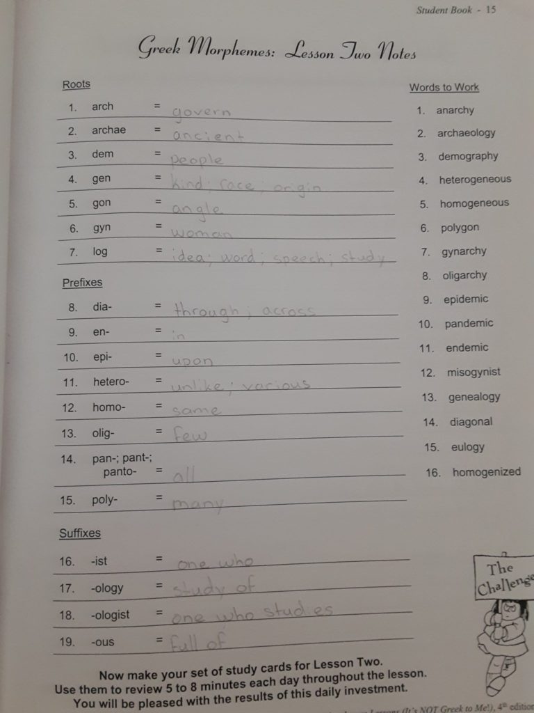 vocabulary assignment to help with vocabulary development