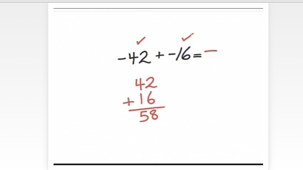 Math video tutorial negative numbers