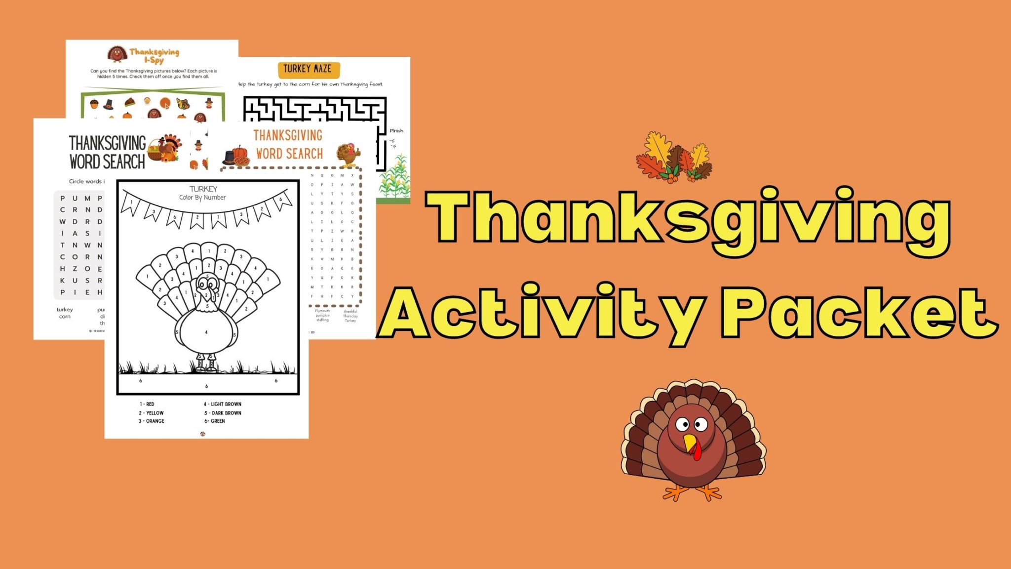 You are currently viewing FREE Thanksgiving Worksheets for Kids to Add a Little Fun to Your Day