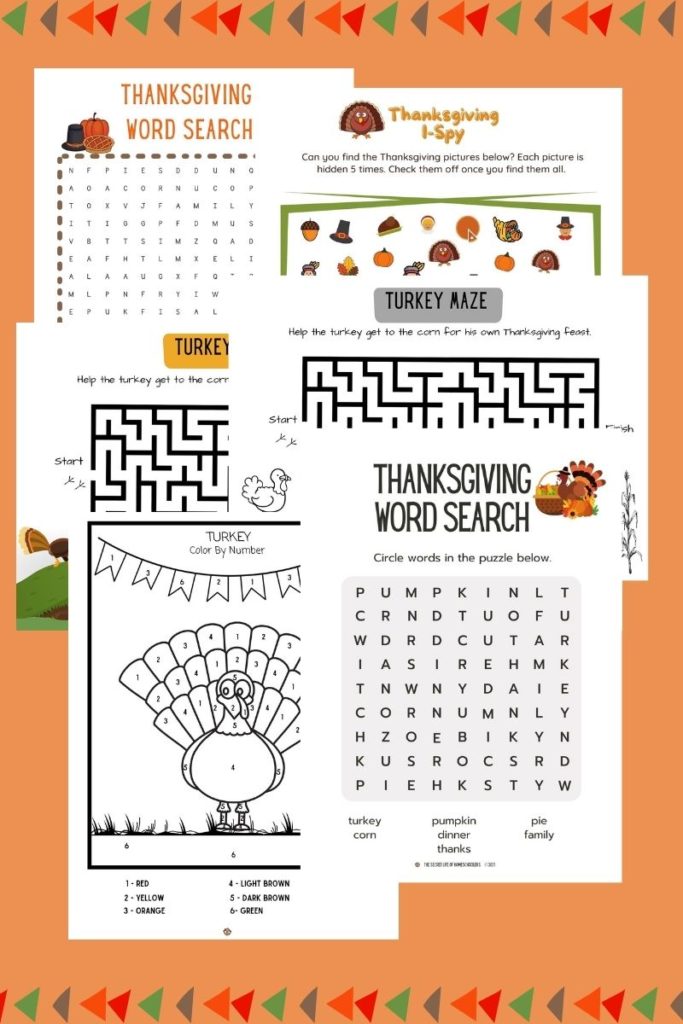 Picture of Thanksgiving Worksheets in Packet