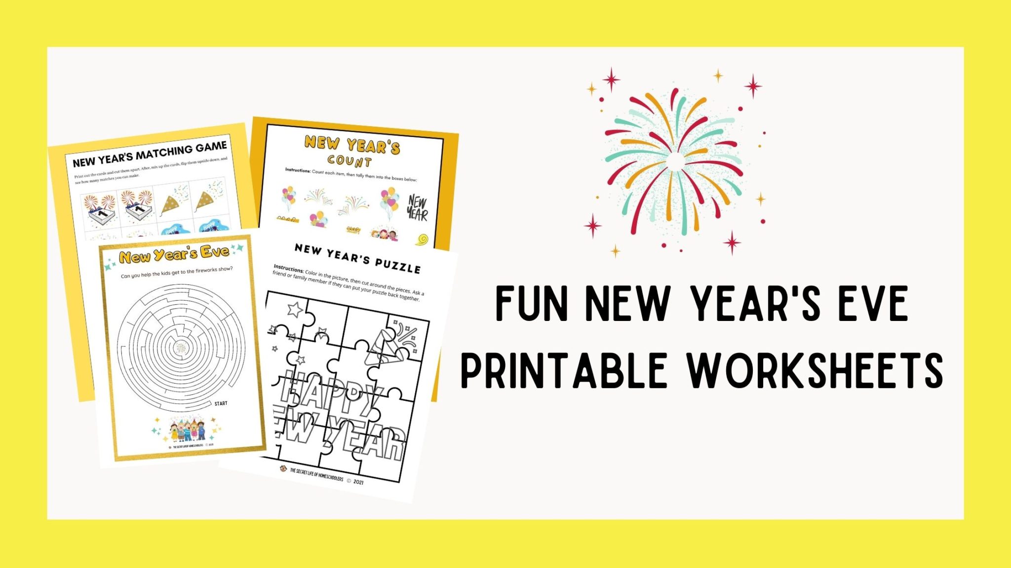 Read more about the article Fun New Year’s Eve Printable Worksheets for Kids