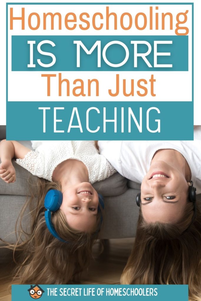 Homeschooling is more than just teaching, mom and daughter having fun together.