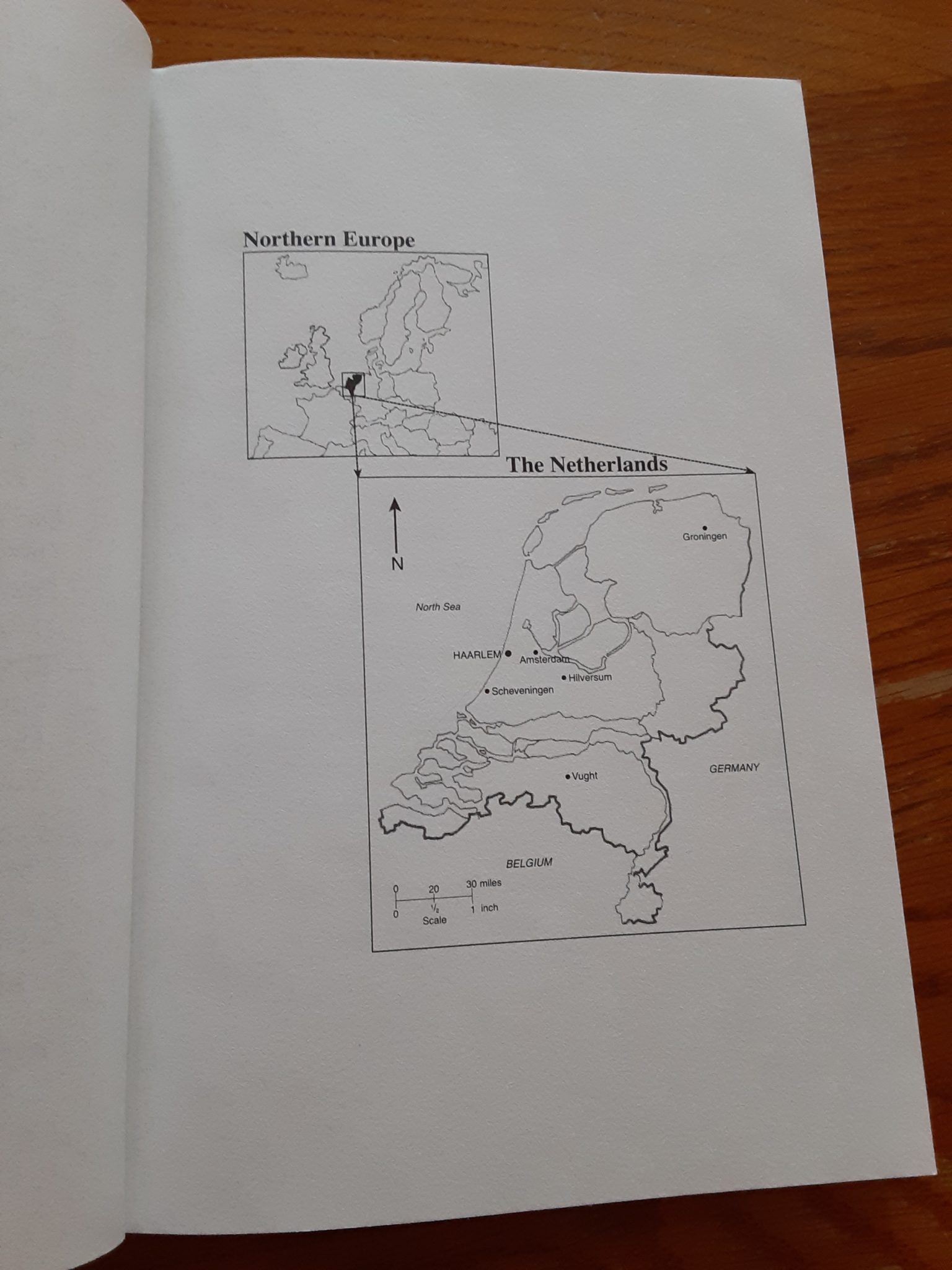 map of the Netherlands inside the biography Corrie ten Boom
