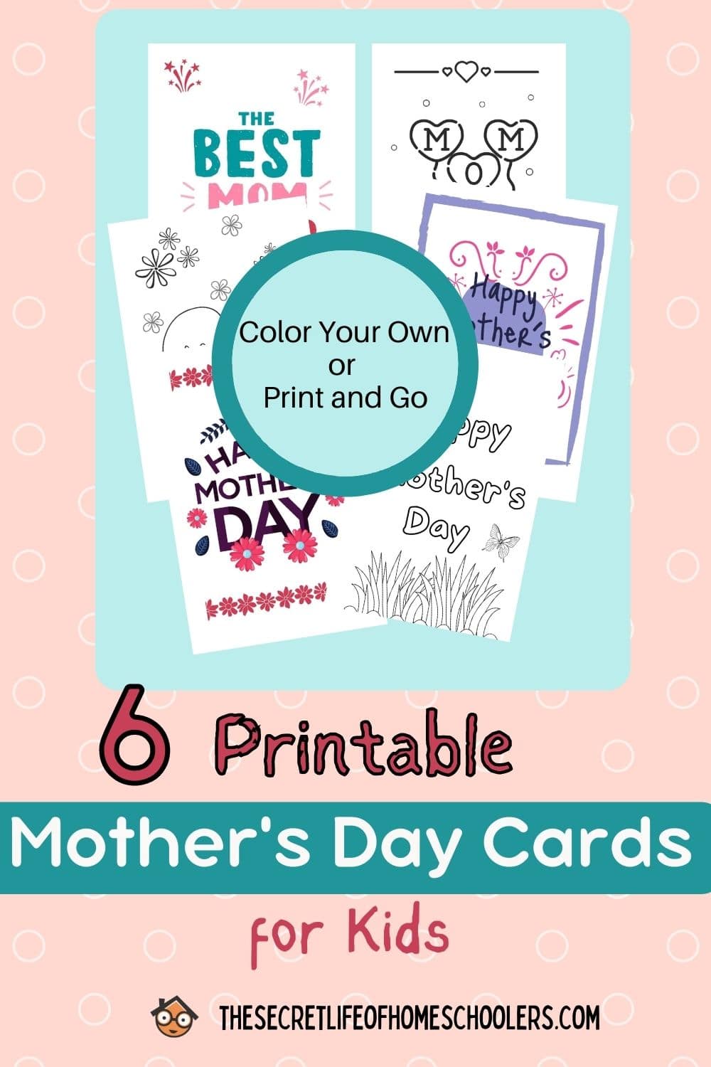 Cute Mother's Day Card Printables for Kids {Color or Print and Go ...