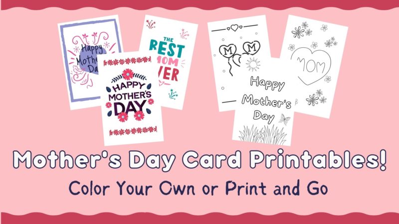 Cute Mother's Day Card Printables for Kids {Color or Print and Go ...