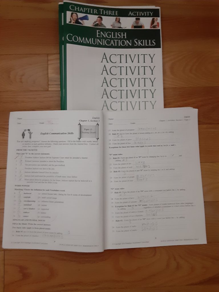 Activity Book for English Curriculum