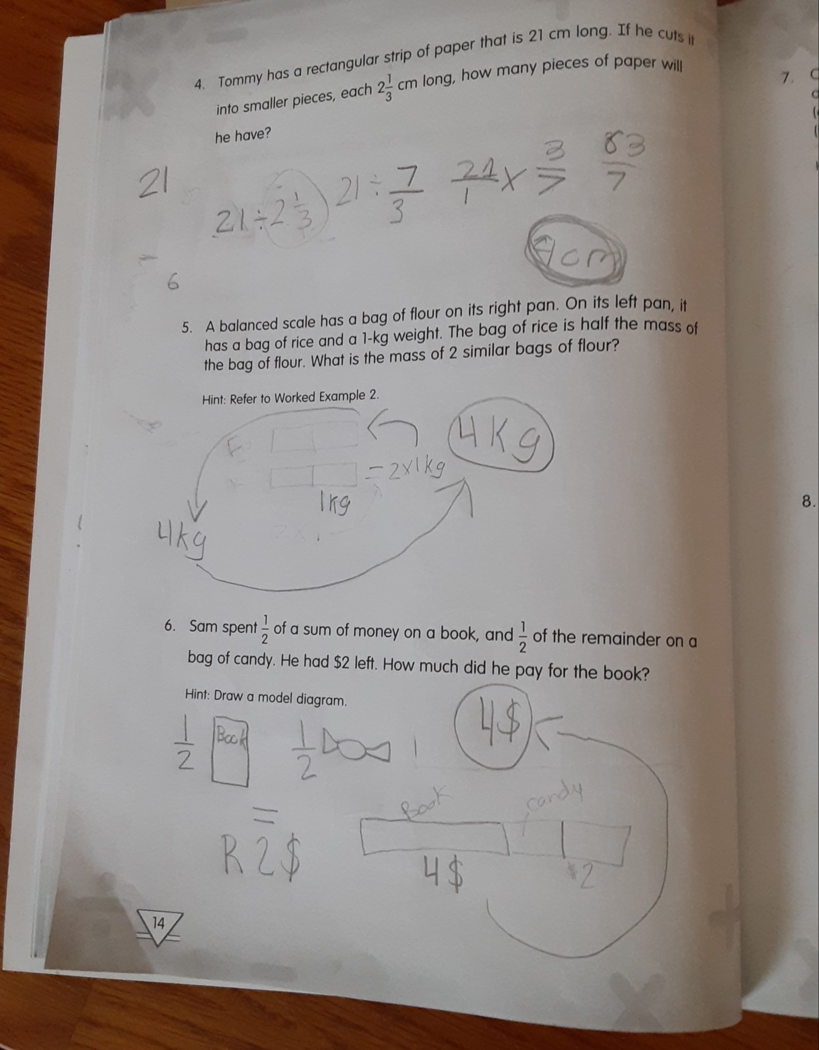 Worksheet that goes with the online math videos