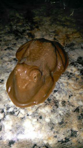 chocolate activity for kids using frog mold