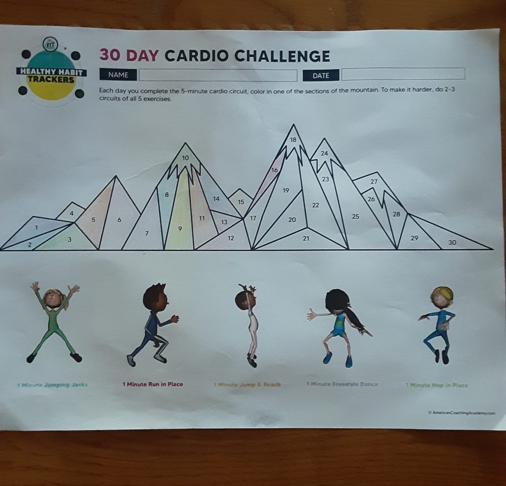 10 grade homeschool curriculum; cardio challenge habit tracker