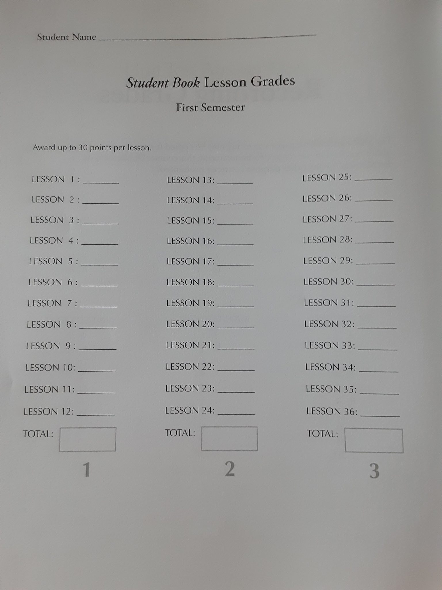 homeschool writing curriculum lesson grades score sheet