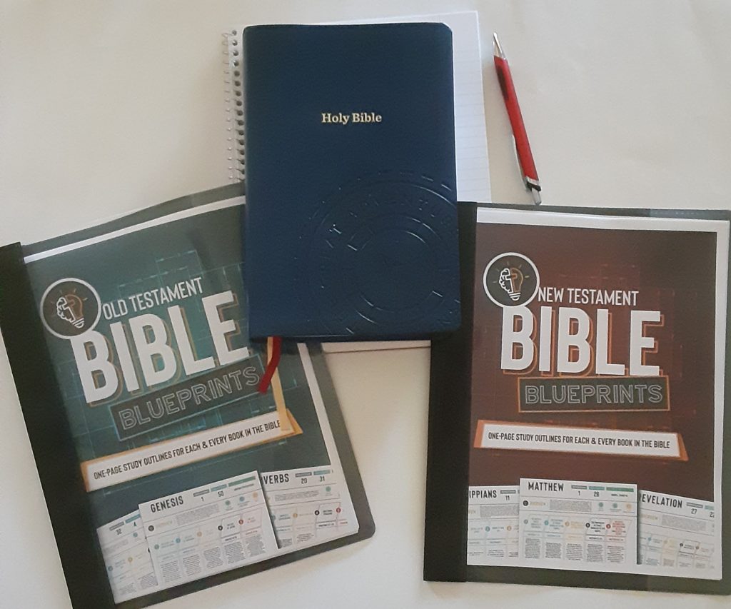 Bible Study Tool, Old and New Testament Bible Blueprints with Bible