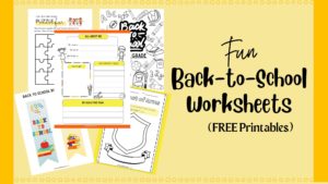 Read more about the article Fun Back-to-School Worksheets For Kids {FREE Printables}