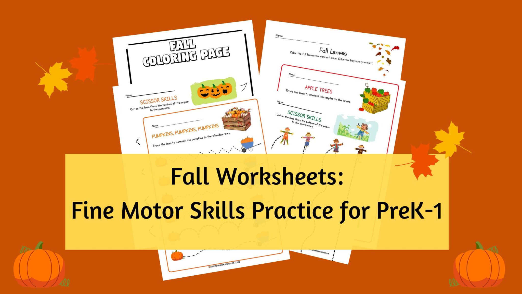 Read more about the article Fall Worksheets for PreK-1: Fine Motor Skills Practice