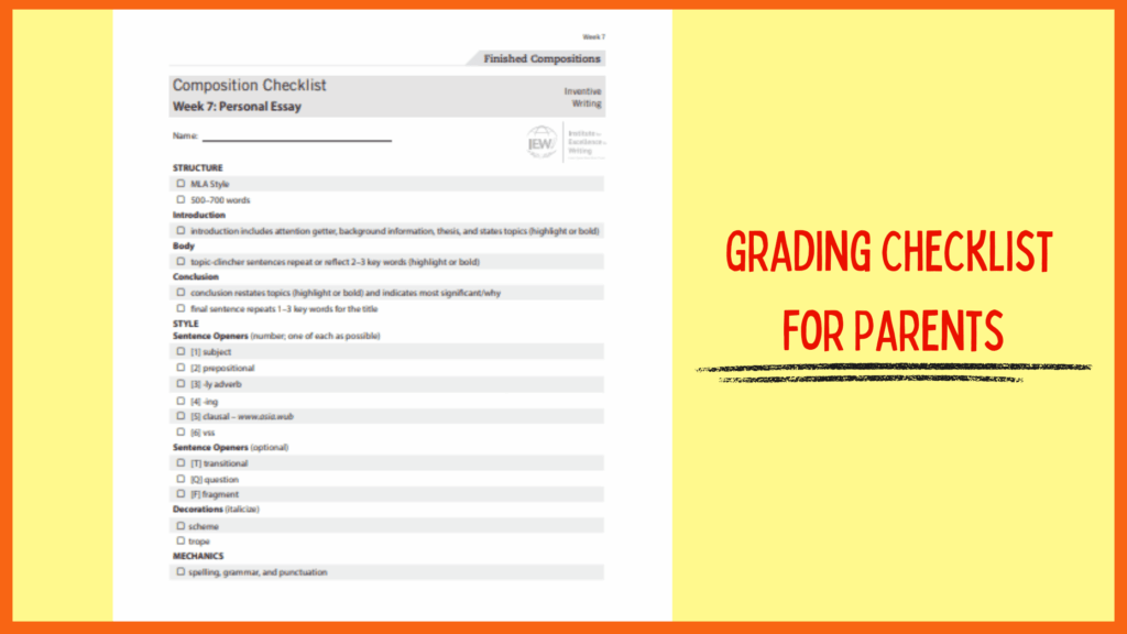 checklist for grading university reading writing assignments