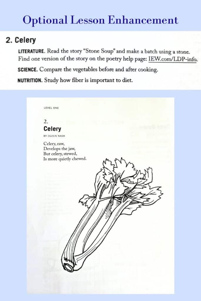 sample poem and lesson enhancement for poetry memorization program