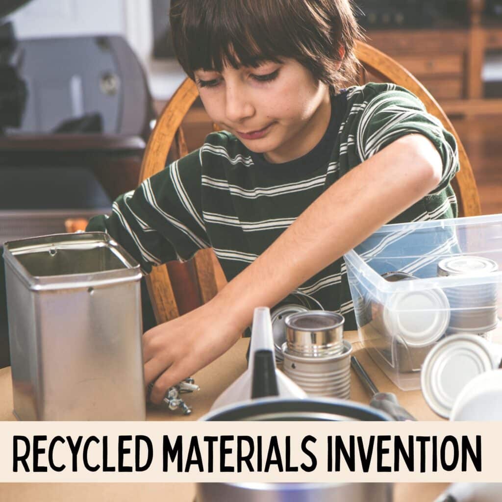 Spring STEM recycled material invention